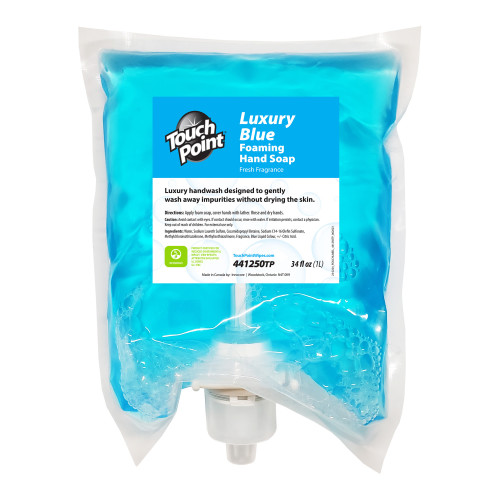 Touch Point Luxury Foam Soap  Blue  1000 ml  4 cs