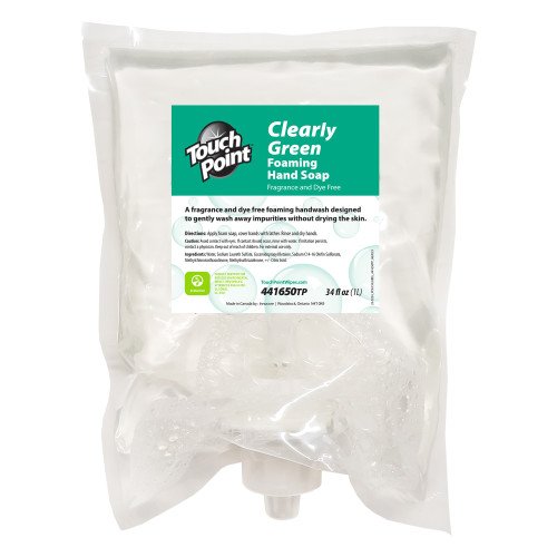 Touch Point Clearly Green Foam Soap  1000 ml  4 cs
