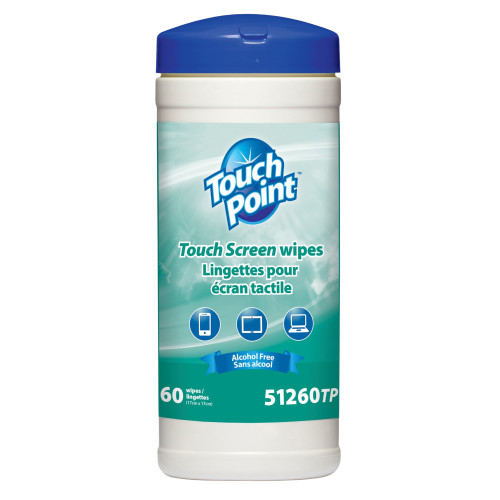 Touch Point Touch Screen Wipes Canister 60 WIPES CN 12 CN CS