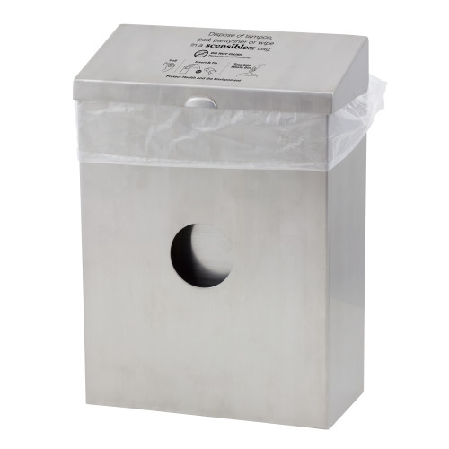 COMBINATION DISPENSER RECEPTACLE STAINLESS STEEL