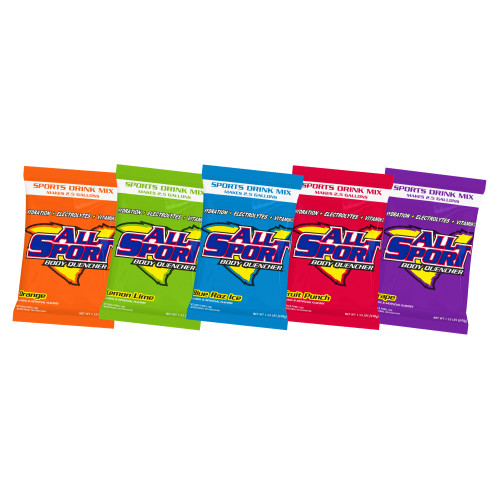 ALL SPORT 2.5 GAL POWDER POUCH  ASSORTED FLAVORS  32 CASE