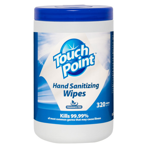 Touch Point Hand Sanitizing Wipes Canister 320 CAN 6 CAN CS